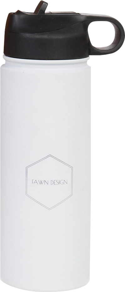 Fawn Design Water Bottle - Water (424x949), Png Download