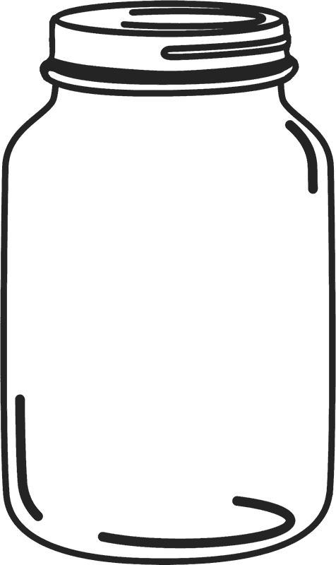 Mason Jar Rubber Stamp - Jar Png (476x800), Png Download