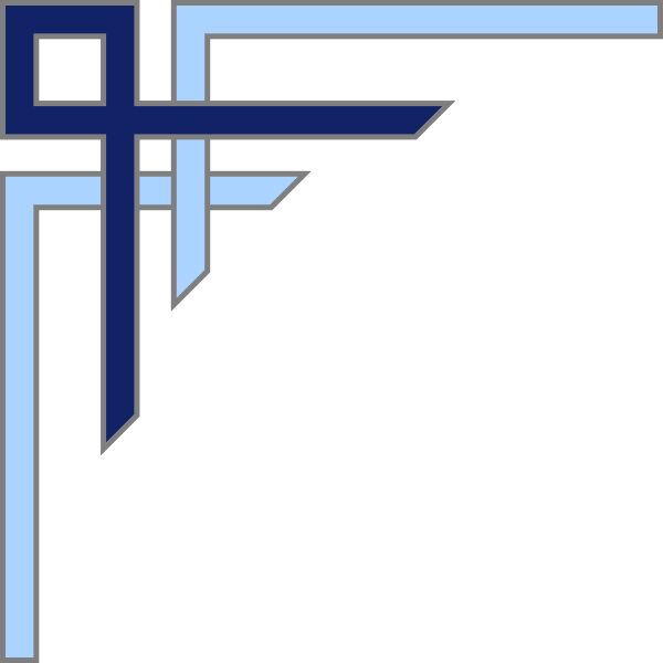 How To Set Use Blue Corner Border Svg Vector (600x600), Png Download