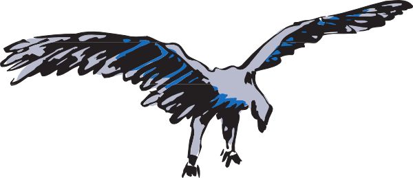 Silver Blue Eagle Coat Of Arms Png (600x259), Png Download