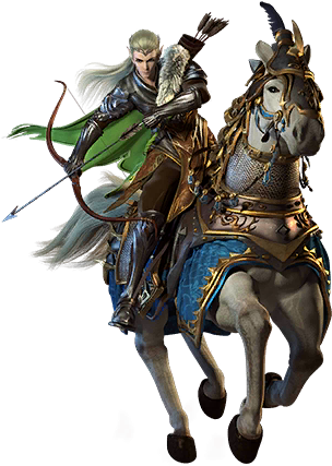 Elven Rider (517x524), Png Download