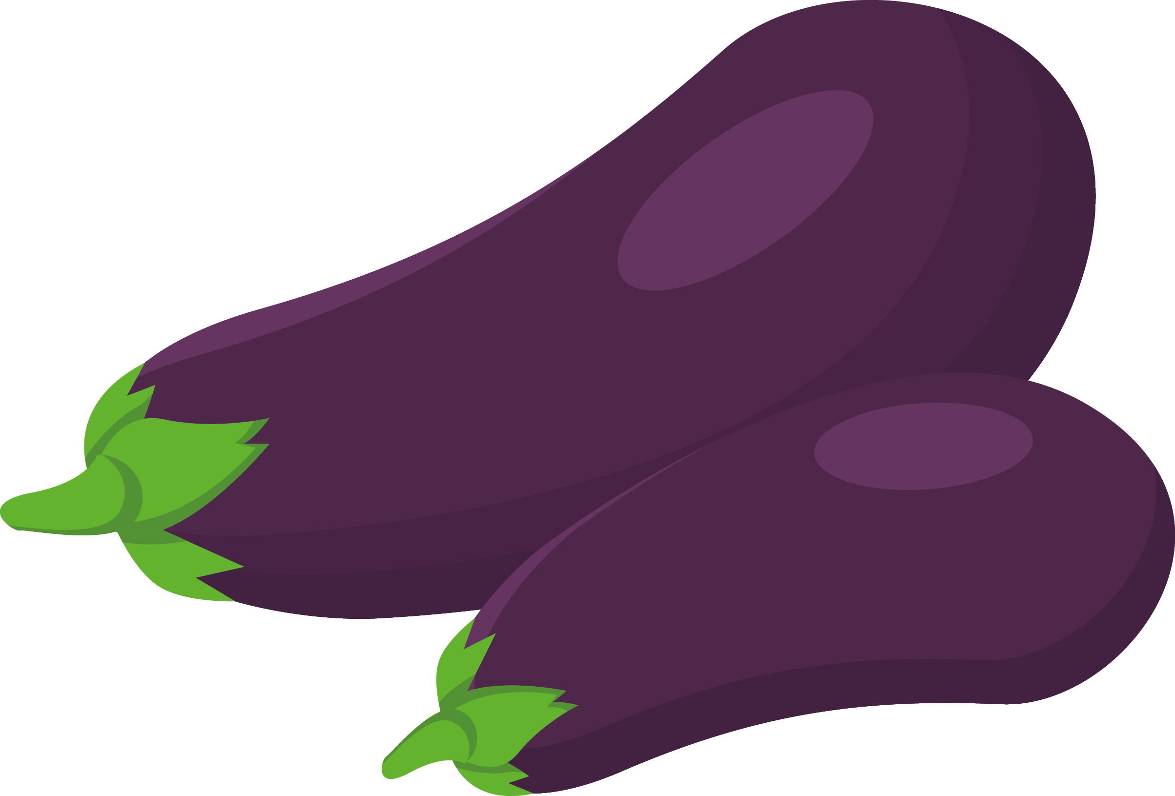 Eggplant Vegetable Cartoon Dish - Vector Graphics (2407x1631), Png Download