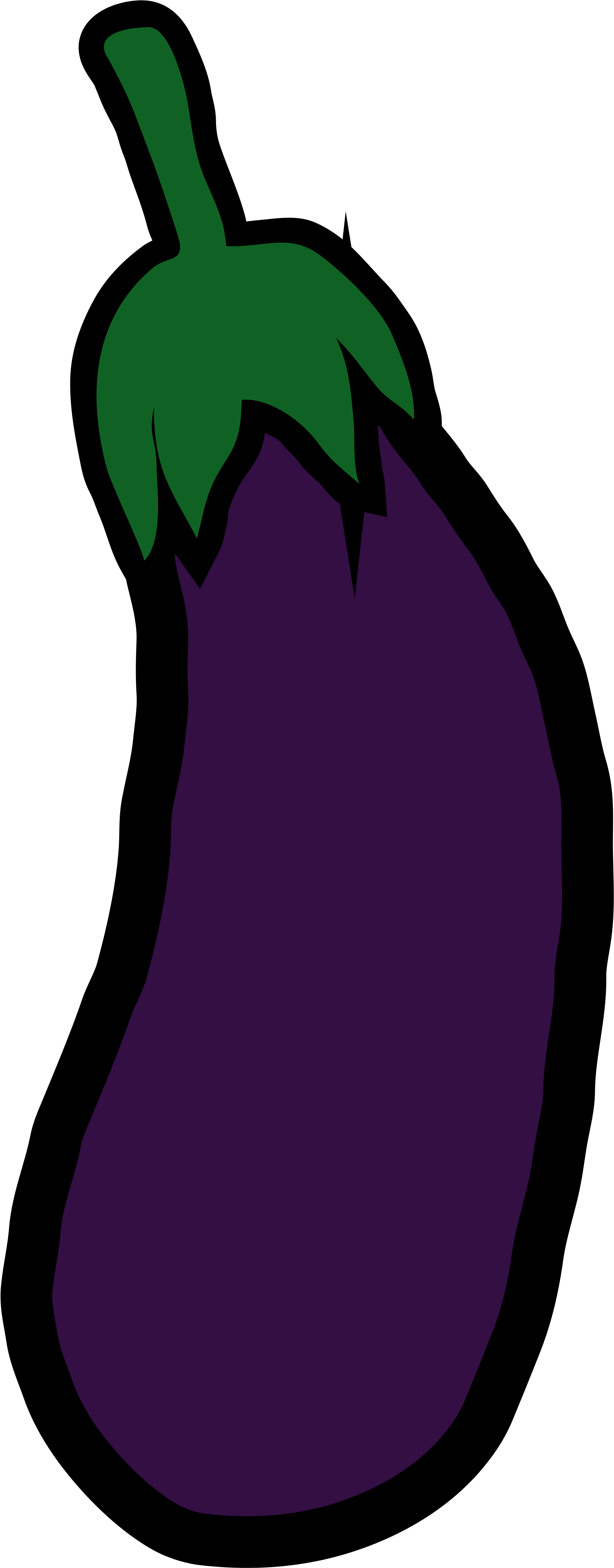 File Aubergine Wikimedia Commons - Eggplant Clifart Png (2000x5280), Png Download
