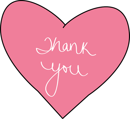 Jpg Free Clip Art Pink Heart With The Words - Thank You Breast Cancer (450x412), Png Download