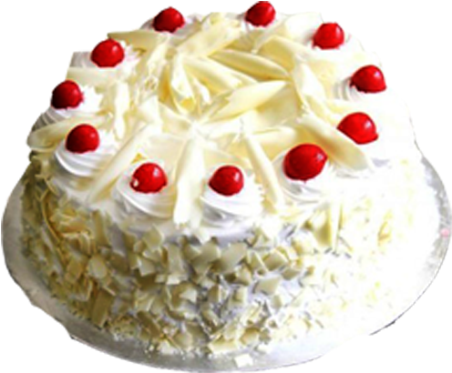 White Forest Cake - Birthday Cake White Forest (500x500), Png Download