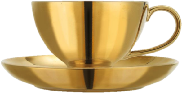 Pimp Cup Png - Golden Tea Cup Png (599x314), Png Download