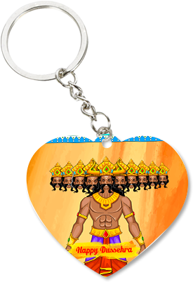 Ravan Wishing Happy Dussehra Dussehra Key Chain - Keychain (284x426), Png Download