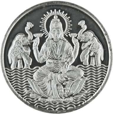 20 Gram Silver Round Jt Goddess Lakshmi - Quarter (400x400), Png Download
