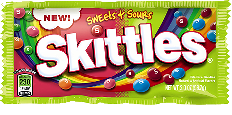 Sweets Sours Bite Size - Sweet And Sour Skittles (500x500), Png Download
