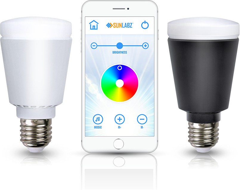 New Sunlabz Bluetooth Smart Led Eco Bulbs - Smart Led Lamp Bluetooth (805x638), Png Download