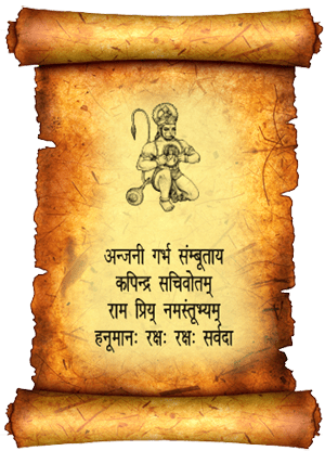 Hanuman-anjani - Hindu Hanuman Rectangle Magnet (300x416), Png Download