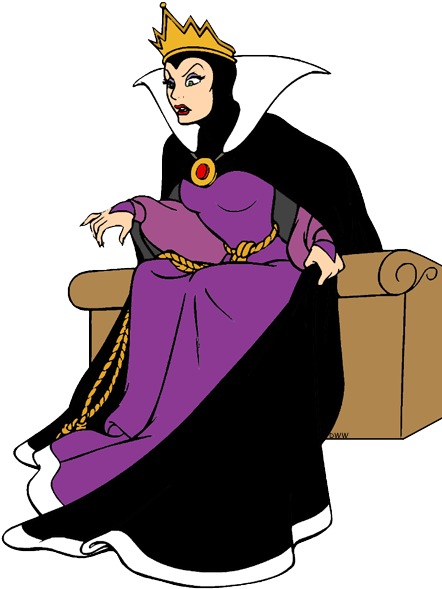 Queen-throne - Evil Queen Snow White Clipart (454x599), Png Download