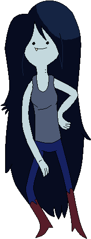 Marceline The Vampire Queen By Possumfacee-d33tk32 - Vampire Adventure Time Characters (270x508), Png Download