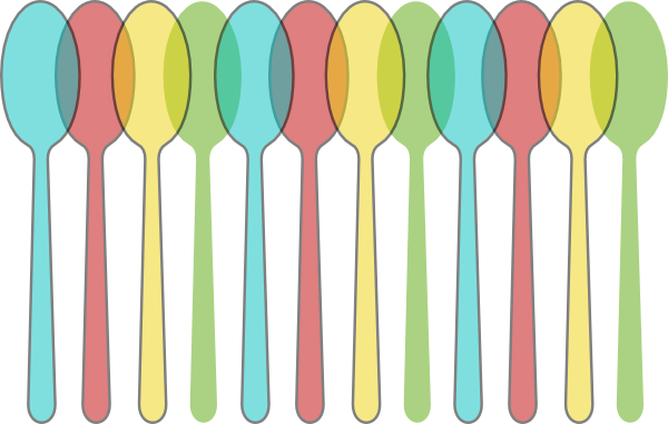 Spoons Clipart (600x381), Png Download