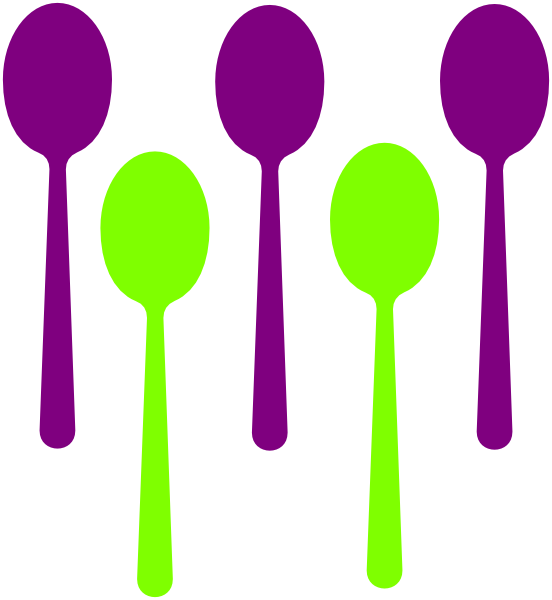 How To Set Use 5 Spoons Clipart (552x600), Png Download