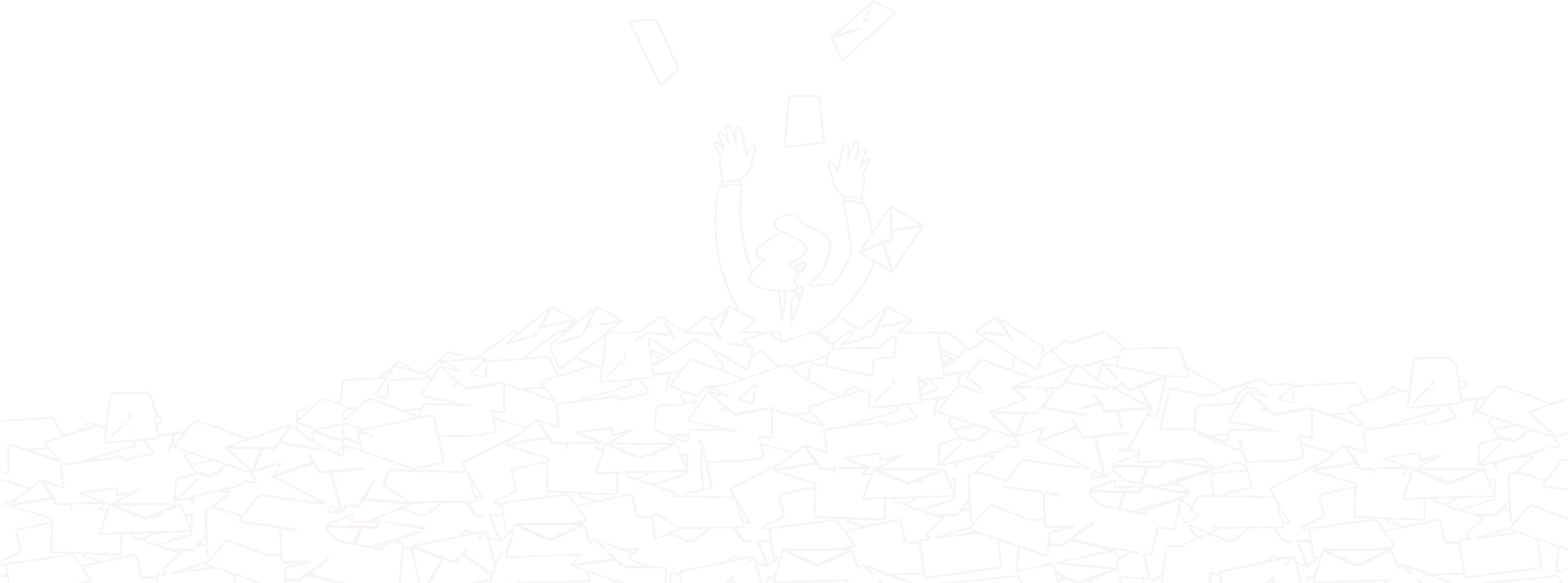 We Are Drowning In Emails, Get Caspy Now - Sketch (2595x1027), Png Download