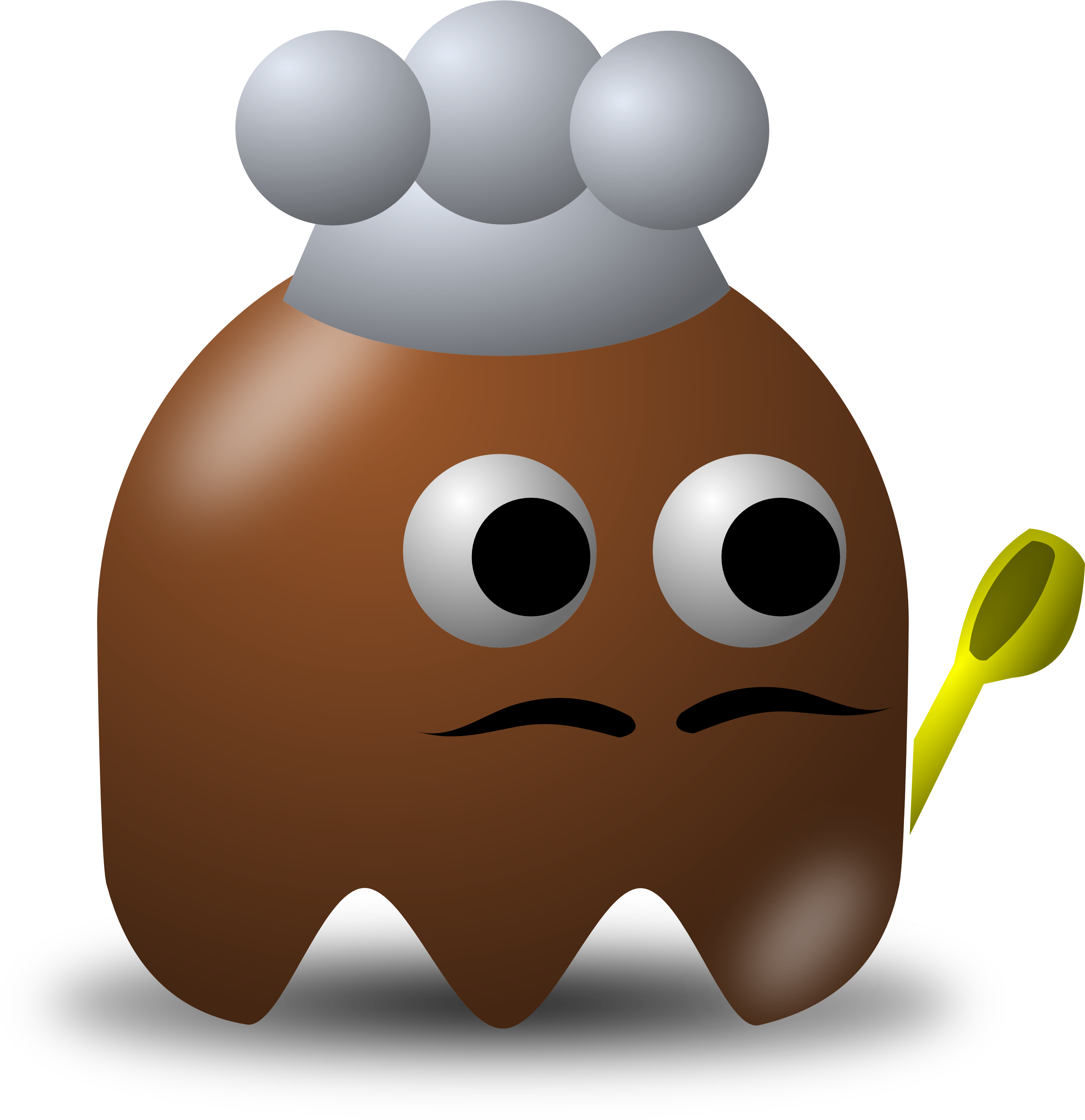 African American Chef Avatar Character With Hat And - Chocolate Cartoon Vector Png (3103x3200), Png Download