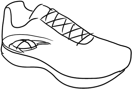 Shoe Drawing At Getdrawings - Sneakers (456x310), Png Download