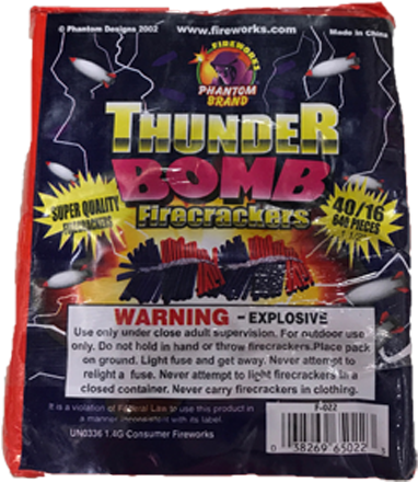 40 Packs Of 16 Crackers - Firecracker (500x500), Png Download