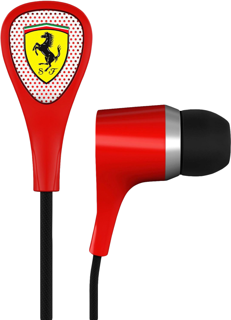 Free Png Earphone Png Images Transparent - Ferrari S100i Noise Isolating Earphones By Logic3 (480x637), Png Download