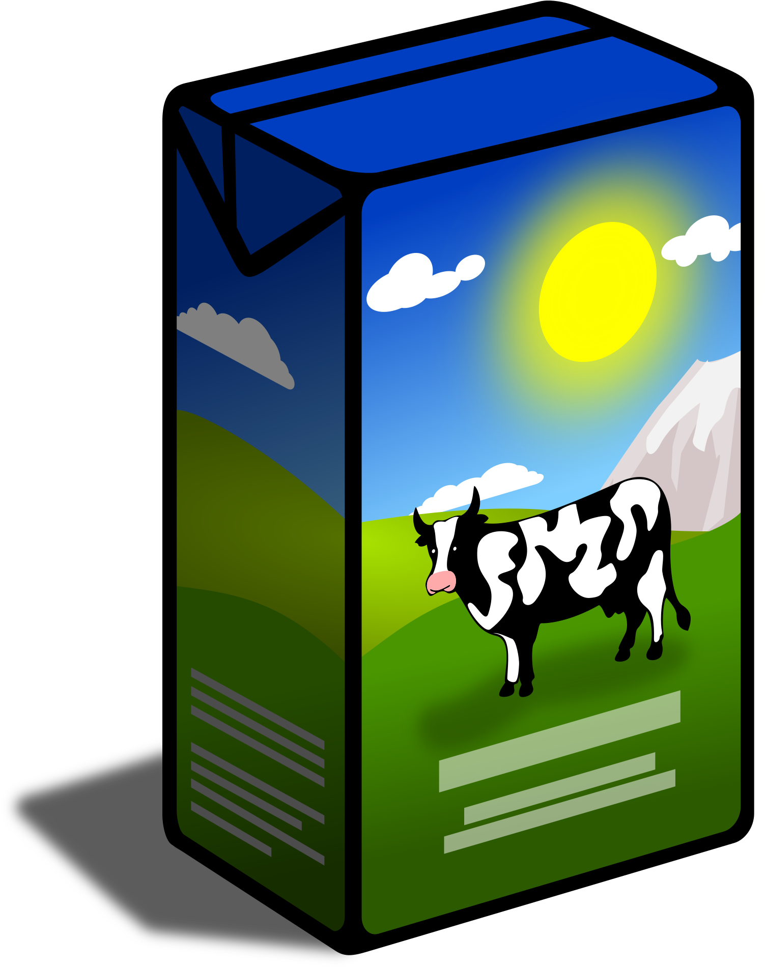 Milk Carton Clipart Transparent - Carton Of Milk Clipart (1697x2400), Png Download