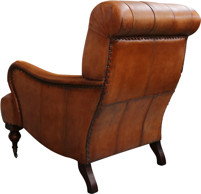 Tufted High Back Leather Chair - Design (800x800), Png Download