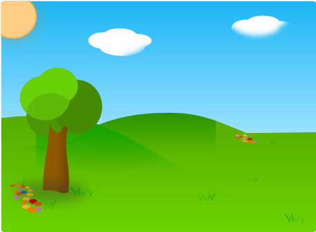 Cartoon Landscape Clip Art At Clker - Park Cartoon Transparent Background (600x334), Png Download