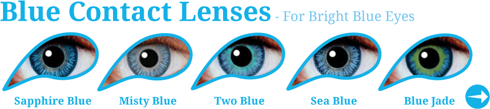 Blue Coloured Contact Lenses - Amethyst 1 Day Coloured Contact Lenses (mesmereyez (1000x244), Png Download
