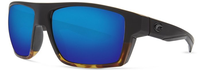 Blk181 Black Shiny Tort Blue Mirror Lens Angle2 - Sunglasses (700x350), Png Download