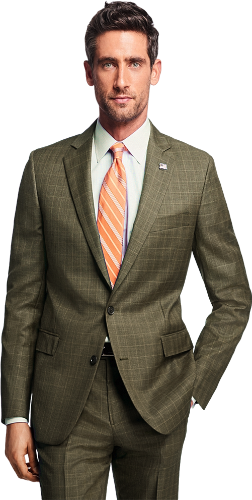 Heena Brown Plaid Suit - Plaid Blue Brooks Brothers Suit (651x1024), Png Download