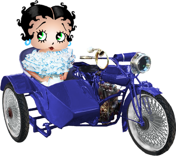 Betty Boop Indian Sidecar Photo Bettyboopindiansidecar - Betty Boop (600x527), Png Download