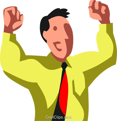 Happy Businessman Royalty Free Vector Clip Art Illustration - Illustration (464x480), Png Download