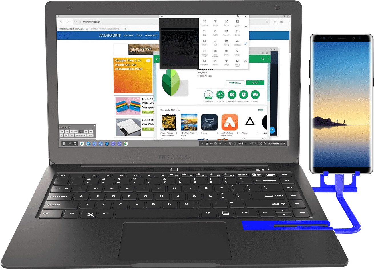 Enjoy Dex Experience And Mobility At Best, On The First - Dex Notebook (1920x1242), Png Download