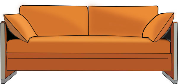 Clipart Freeuse Sofa Clip Art At Clker Com Vector - Sofa Clipart (600x283), Png Download