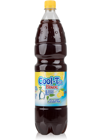 Tea & Lemon Flavoured Drink Cool-tea Vikos - Tea (353x523), Png Download