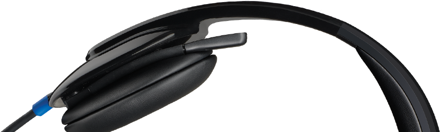 Headsets - Logitech Usb Headset H540 - Headset - On-ear (1600x327), Png Download