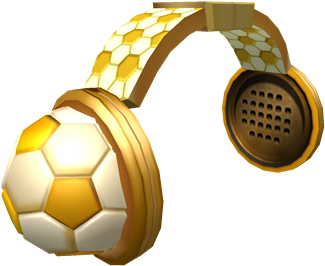 Golden Soccer Headphones - Golden Soccer Headphones Roblox (420x420), Png Download
