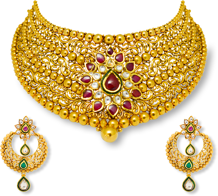 Gold Necklace Designs - Necklace (863x727), Png Download