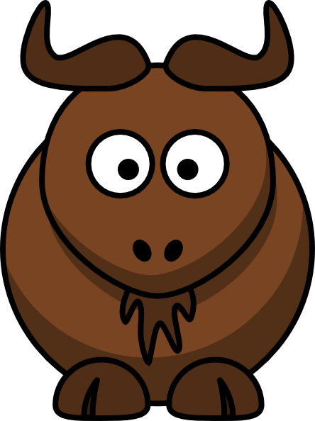Clipart Buffalo - Cute Cartoon Buffalo (444x594), Png Download