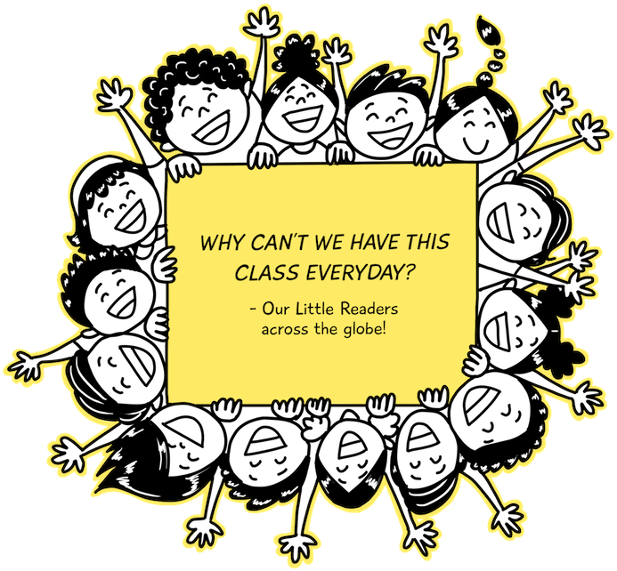 Review - Little Readers - Reading (800x855), Png Download