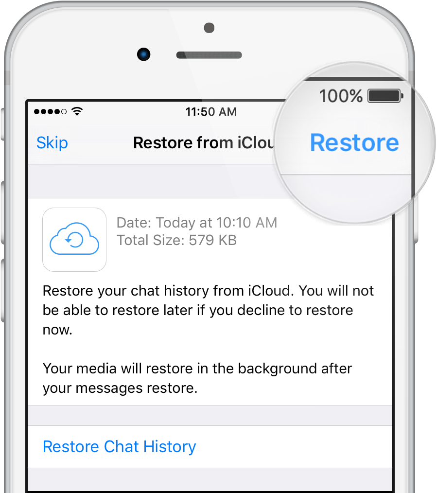 Icloud Troubleshooting - Restore Chat History From Icloud (999x1055), Png Download