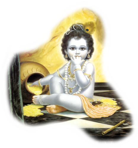 Baby Krishna - 15 August & Janamashtami (466x500), Png Download