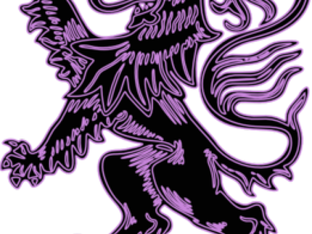 Lion Clipart Purple - Blue Lion (640x480), Png Download