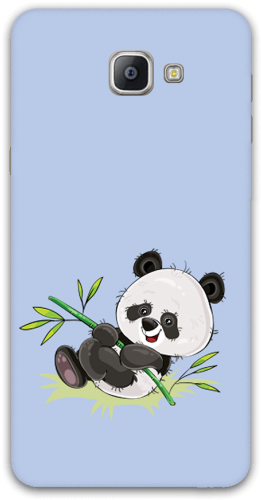 Playful Panda Bear Baby With Bamboo Cartoon Samsung - Mobile Phone (600x600), Png Download