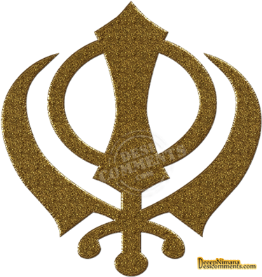 Khanda - Khanda Sikh Symbol Scarf (381x400), Png Download