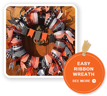 Headband Easy Ribbon Wreath - Ribbon (388x336), Png Download