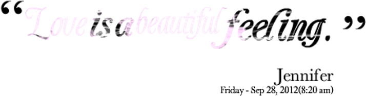 Love Is A Beautiful Feeling-tr5407 - Love Feeling Status Png (800x285), Png Download