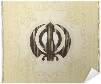 Grunge Ek Onkar, Khanda The Holy Motif Poster • Pixers® - Khanda (400x400), Png Download