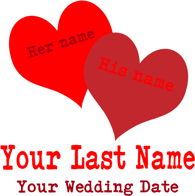Back Design - Wedding Hearts Greeting Cards (700x700), Png Download