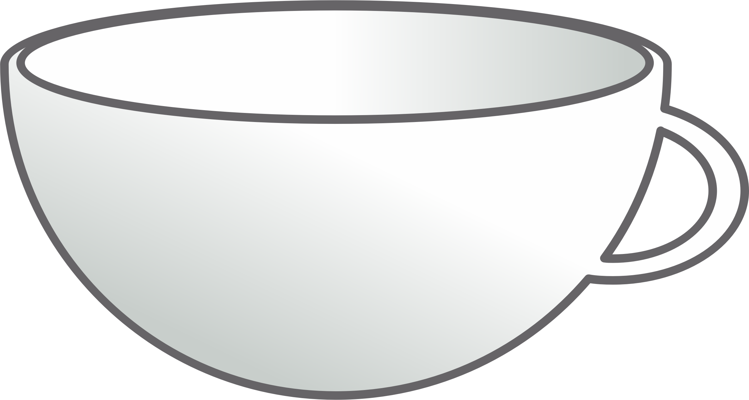 Clipart Tea Cup - Flying Saucer Clip Art (2399x1282), Png Download